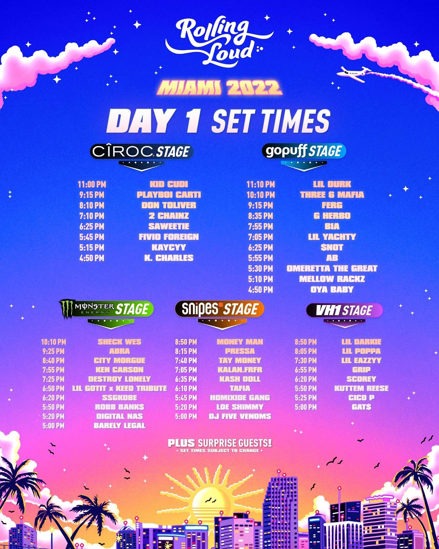 Rolling Loud Reveals Set Times For This Weekend's Miami Fest Audible