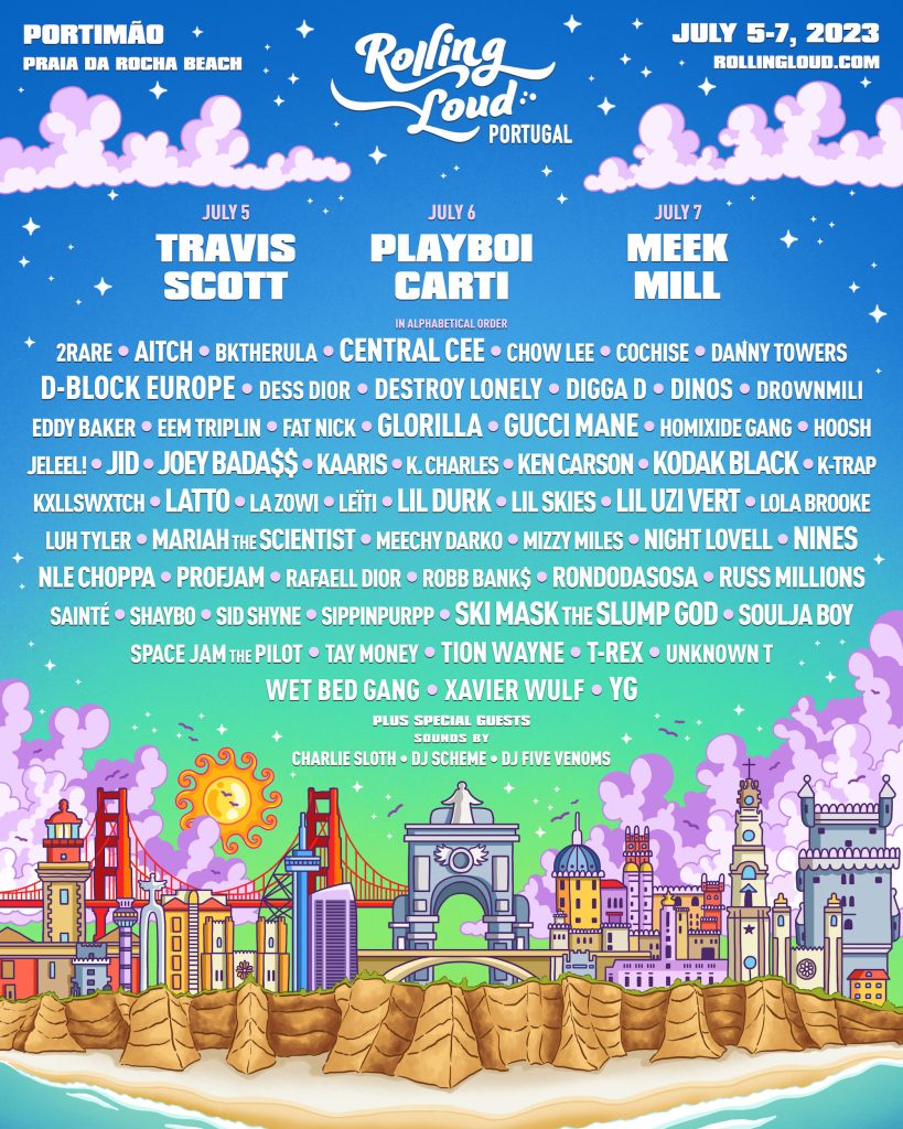 Rolling Loud Portugal 2023 Brings Travis Scott Playboi Carti And Meek Mill To The Beaches Of 