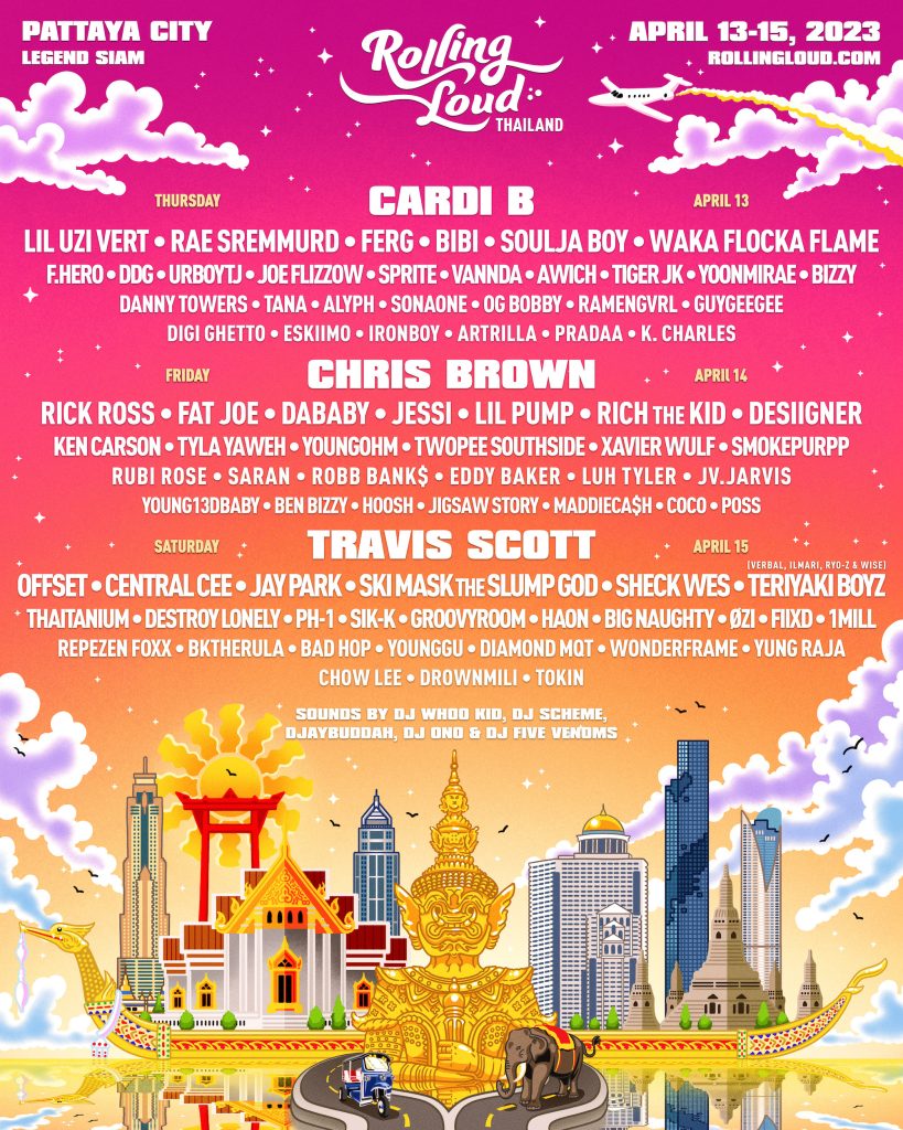 Rolling Loud Thailand Recruits Cardi B and Travis Scott to Headline