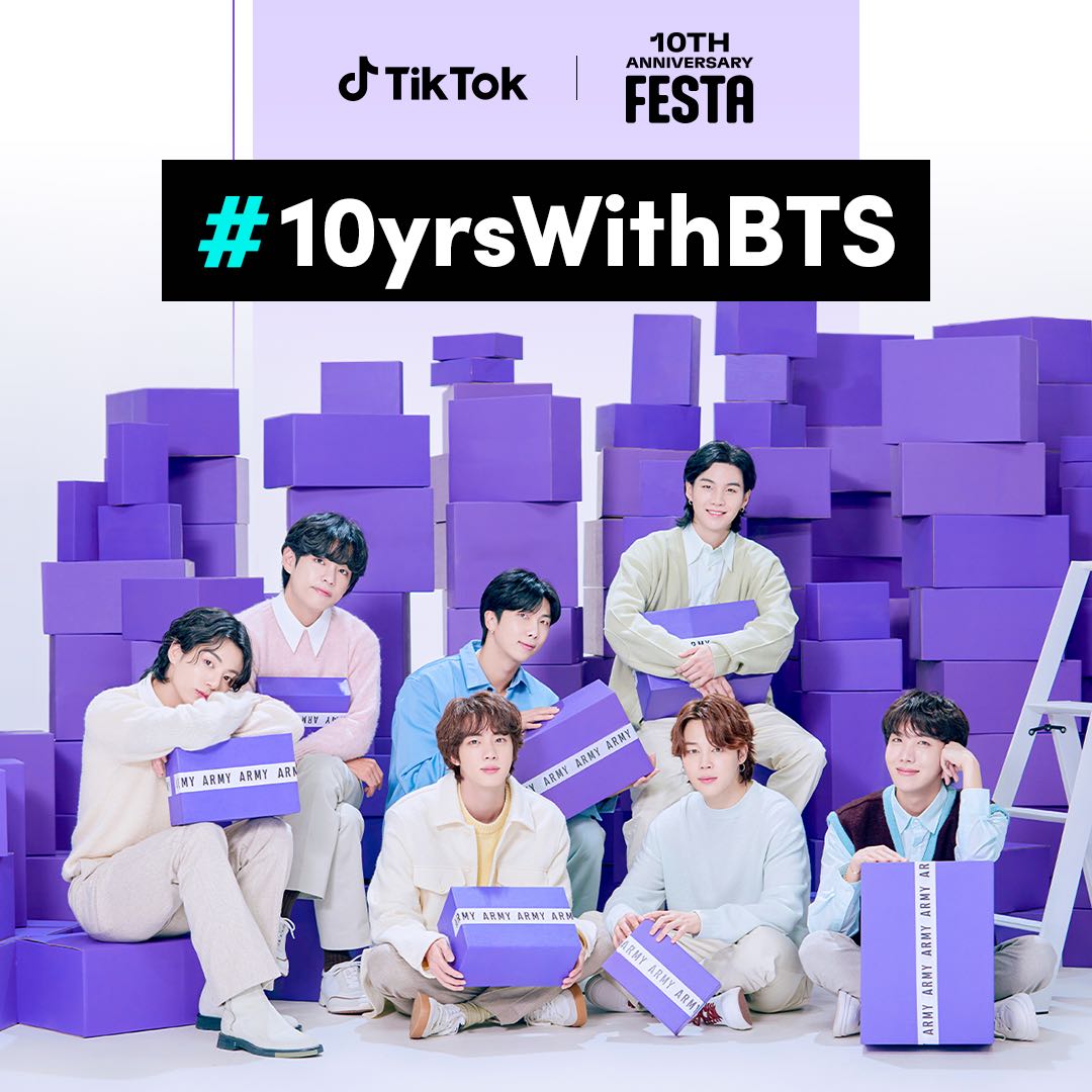 TikTok Celebrates Ten Years With BTS In Collaboration With 2023 BTS ...